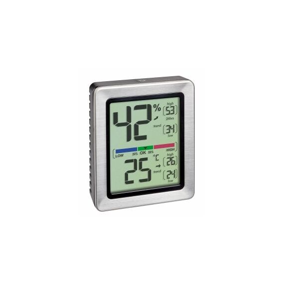 TFA-Dostmann EXACTO Drinnen Elektronisches Hygrometer Silber