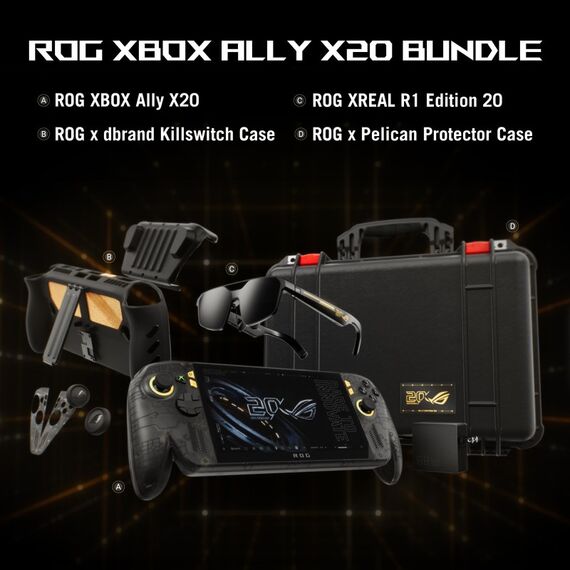 ASUS ROG XBOX Ally X20 Bundle RC74XA-TW001W Tragbare Spielkonsole 18,8 cm (7.4") 1 TB Touchscreen WLAN Schwarz, 3 image