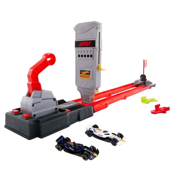Hot Wheels City Racing Formel-1-Startaufstellung-Trackset mit 2 Die-Cast-F1-Autos im Maßstab 1:64, 3 image