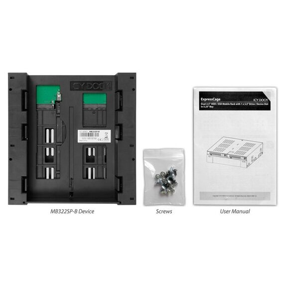 Icy Dock MB322SP-B Hard Drive Backplane Schwarz, 5 image