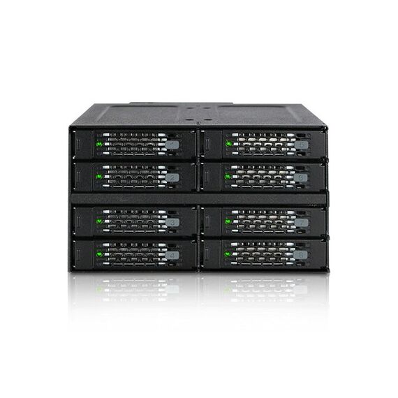 Icy Dock MB508SP-B Hard Drive Backplane 2x 5,25" Carrier Panel Schwarz