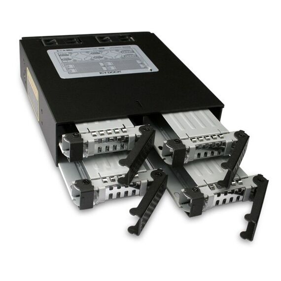 Icy Dock MB994SP-4SB-1 Hard Drive Backplane 13,3 cm (5.25") Carrier Panel Schwarz, 2 image