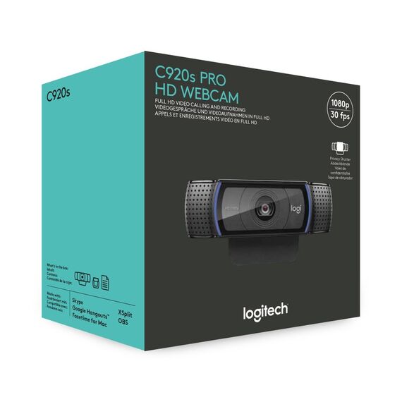 Logitech C920s Pro HD Webcam 1920 x 1080 Pixel USB Schwarz, 7 image