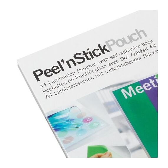 GBC Peel`n Stick Laminiertaschen A4 2x75 Micron matt (25), 3 image