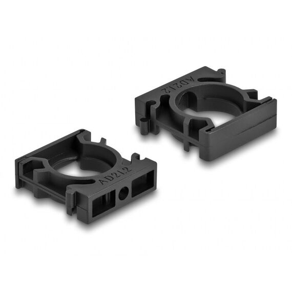 DeLOCK Kabelschlauchhalter mit Verschlussclip 21,2 mm 4 Stück schwarz