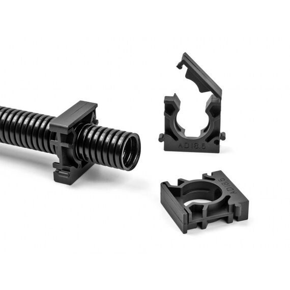 DeLOCK Kabelschlauchhalter mit Verschlussclip 21,2 mm 4 Stück schwarz, 4 image