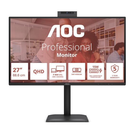 AOC Q27E4CW Computerbildschirm 68,6 cm (27") 2560 x 1440 Pixel Quad HD LCD Schwarz