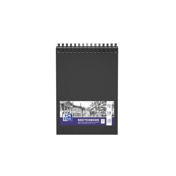 Oxford 400152648 Notizbuch A4 25 Blätter Schwarz