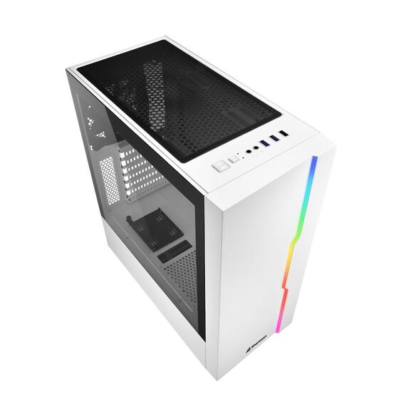 Sharkoon RGB Slider Midi Tower Weiß, 3 image