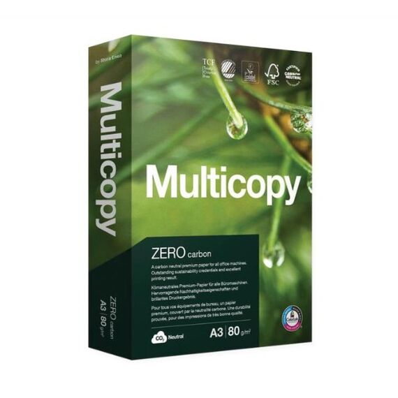 MultiCopy Zero Druckerpapier A3 (297x420 mm) Matt 500 Blätter Weiß