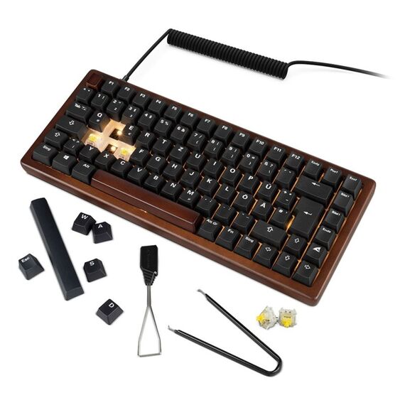 Sharkoon 100068081 Tastatur Haus USB QWERTZ Deutsch Schwarz, Holz, 6 image