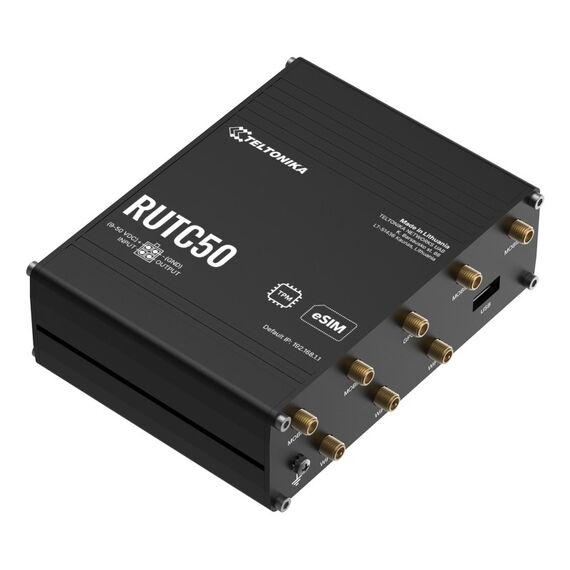 Teltonika RUTC50 WLAN-Router Gigabit Ethernet Dual-Band (2,4 GHz/5 GHz) 5G Schwarz, 2 image