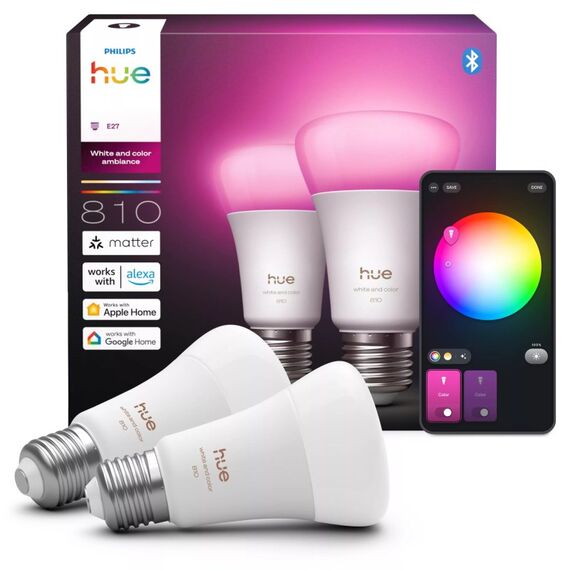 Philips Hue White and Color ambiance A60 – Smarte Lampe E27 – 810 lm, 2 image