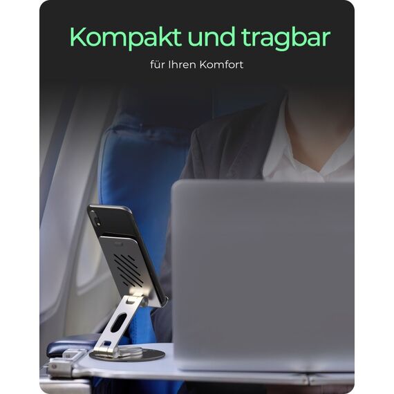 ICY BOX IB-TH201-R, Tablet & Smartphone Halter, rotierend, höhenverstellbar, Aluminium, für Tablets bis 12,9" (32,8 cm), 4 image