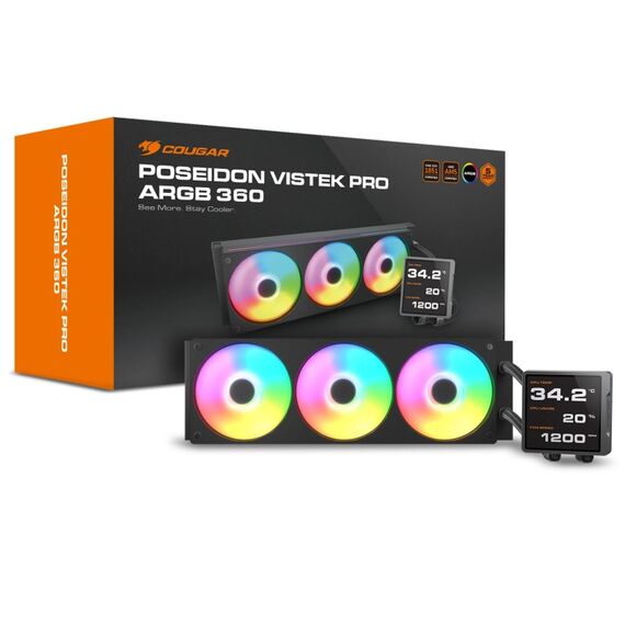 COUGAR CPU Wasserkühlung Poseidon Vistek Pro 360, ARGB, Schwarz, Farbe: Schwarz, 3 image