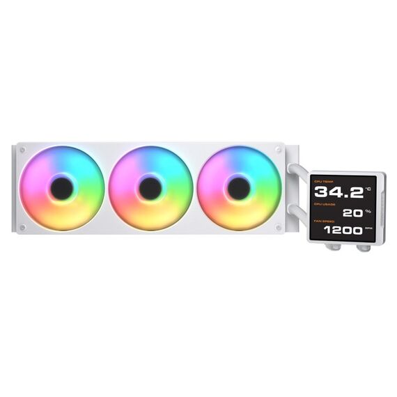 COUGAR CPU Wasserkühlung Poseidon Vistek Pro 360, ARGB, Weiß, Farbe: Weiß