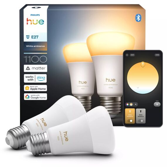 Philips Hue White ambience A60 – Smarte Lampe E27 – 1100 lm, 2 image