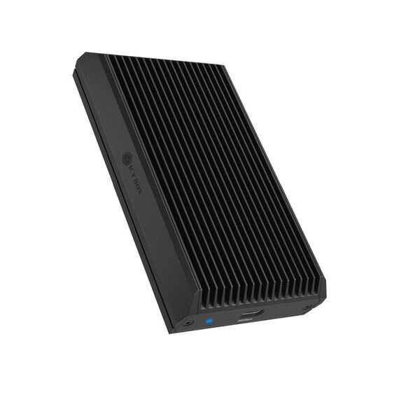ICY BOX IB-1920M-C42, Gehäuse für NVMe M.2 SSD mit USB4 Gen 3x2 (40 Gbit/s), mit USB Type-C zu USB Type-C Kabel und Gummifixierung