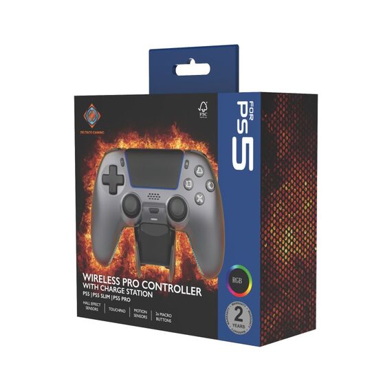 Deltaco Gaming GAM-199-STEELGRAY Gaming-Controller Grau Bluetooth/USB Gamepad PlayStation 5, Android, iOS, 6 image
