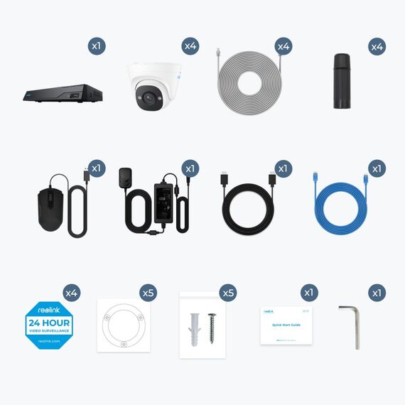 Reolink NVS8-5MD4 Videoüberwachungskit Kabelgebunden 8 Kanäle, 4 image