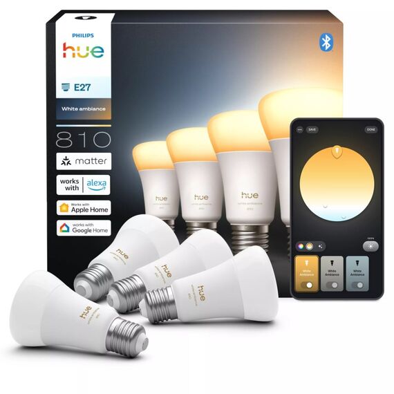 Philips Hue White ambience A60 – Smarte Lampe E27 – 810 lm, 2 image