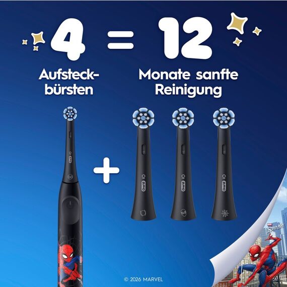 Oral-B iO Kids 6+ Marvel Spiderman Aufsteckbürsten, 2 Stück, 9 image
