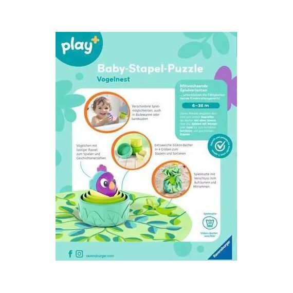 Ravensburger Play+ Baby-Stapel-Puzzle: Vogelnest, 2 image