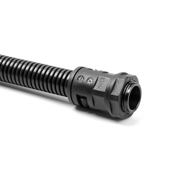 DeLOCK Kabelschutzschlauch 2 m x 13 mm mit 2 x PG9 Schlauchverschraubung Set schwarz, 2 image