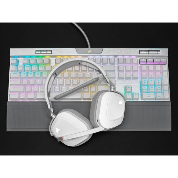 Corsair HS80 RGB Kopfhörer Kabellos Kopfband Gaming Weiß, 8 image