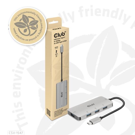 CLUB3D 4-Port USB-A Hub for USB-C – 10Gbps Fast Transfer, 7 image