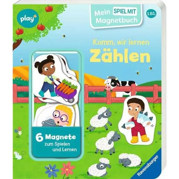 Play+ Mein Spiel mit-Magnetbuch Komm, wir lernen Zählen - ab 18 Monate