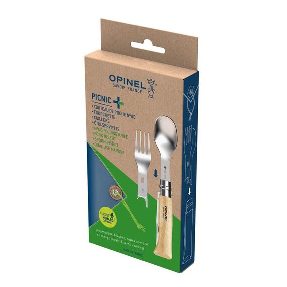 Opinel Picnic+ Utensil Grau, Holz, 5 image
