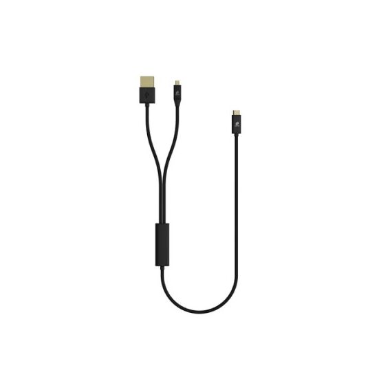 Espresso Displays EC0021 Videokabel-Adapter 1 m Mini DisplayPort + USB Type-A USB Typ-C Schwarz