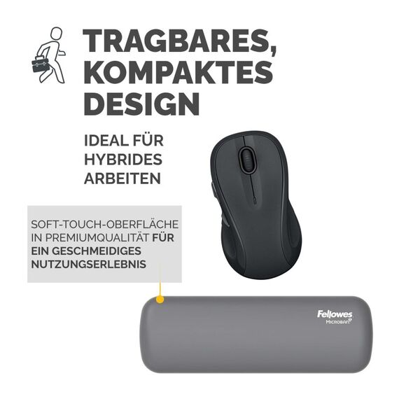 Fellowes Breyta Handgelenkstütze Silikon Grau, 7 image