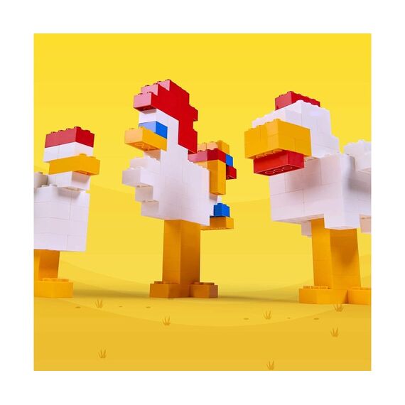 Simba Toys Blox - 500 8er Bausteine gelb - kompatibel mit bekannten Spielsteinen, 5 image