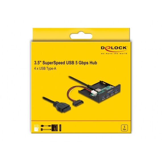 DeLOCK Interner 3.5″ USB 3.2 Gen 1 Hub 4 Port, 4 image