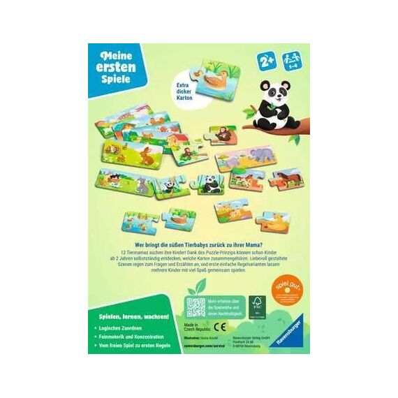 Ravensburger 12010011 Brettspiel Tiere und ihre Kinder 15 min Kartenspiel Puzzle, 2 image