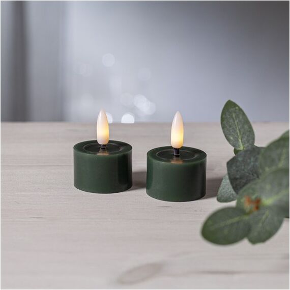 Star Trading LED Teelichter 2 Set Flamme Flow, Farbe: Grün, 3 image
