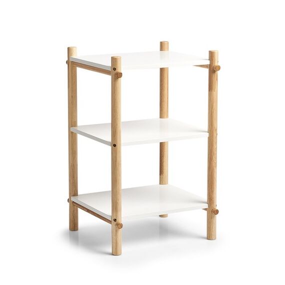 Zeller Present 13502 Regal Regalboden Freistehend MDF-Platten, Gummi Weiß, Holz
