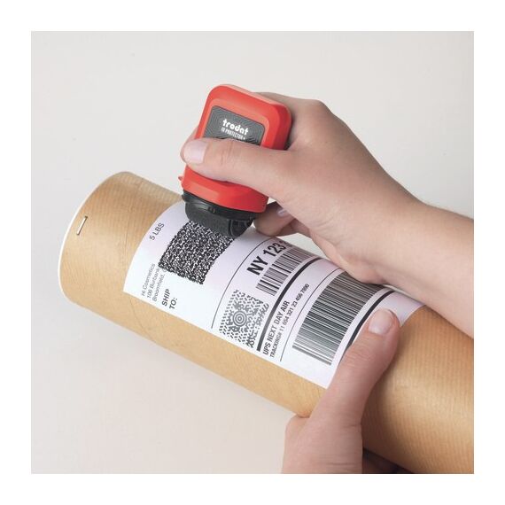 Trodat ID Protector+ Tintenroller Inkl. Paket-/Brieföffner, Feuerrot, Kissen Schwarz, 7 image