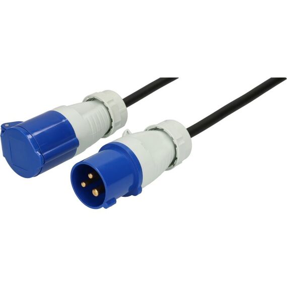 Max Hauri AG 163894 Verlängerungskabel/Steckdosenleiste 1,5 m 1 AC-Ausgänge Drinnen/Draußen Schwarz, Blau