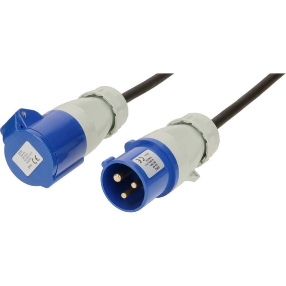 Max Hauri AG Basic Line 165376 Verlängerungskabel/Steckdosenleiste 25 m 1 AC-Ausgänge Drinnen/Draußen Schwarz, Blau