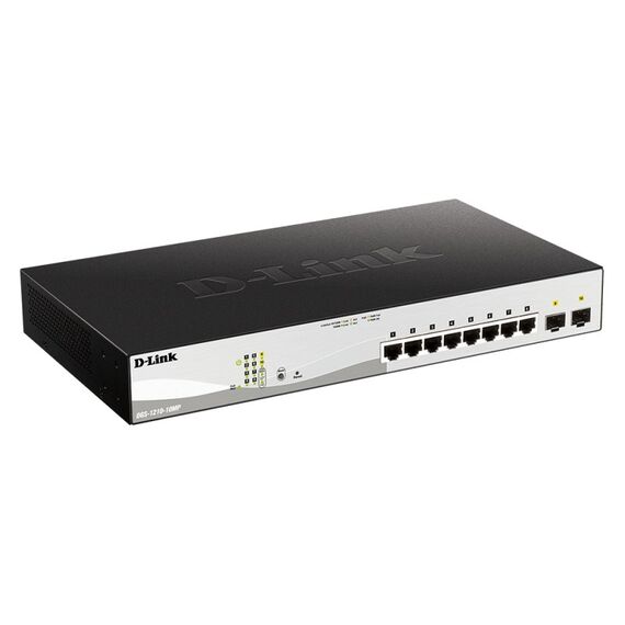 D-Link DGS-1210-10MP Managed L2 Gigabit Ethernet (10/100/1000) Power over Ethernet (PoE) Schwarz, Grau