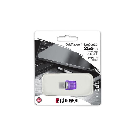 Kingston Technology DataTraveler 256GB microDuo 3C 200MB/s dual USB-A + USB-C, Kapazität: 256 GB, 3 image