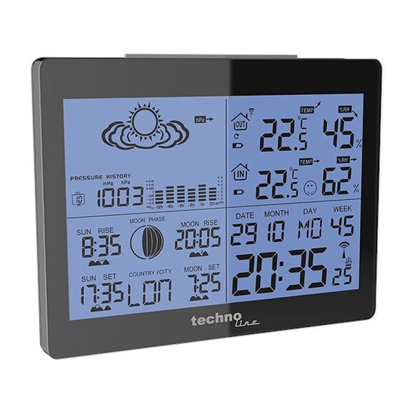 Technoline DCF-77 Schwarz LED Batterie