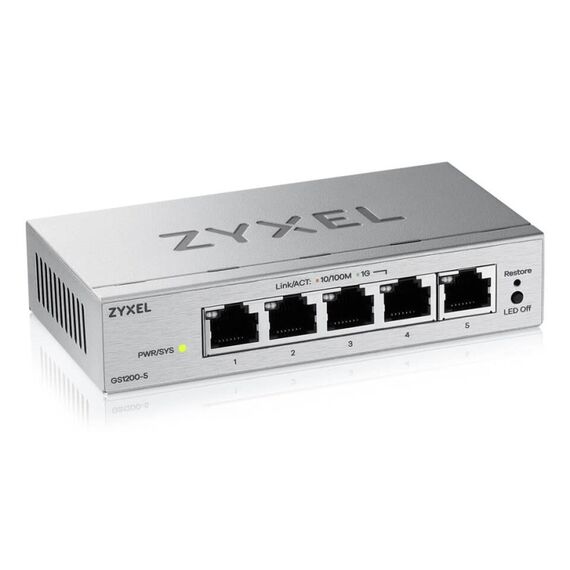 Zyxel GS1200-5V3 Managed L2 Gigabit Ethernet (10/100/1000) Desktop Grau, 2 image