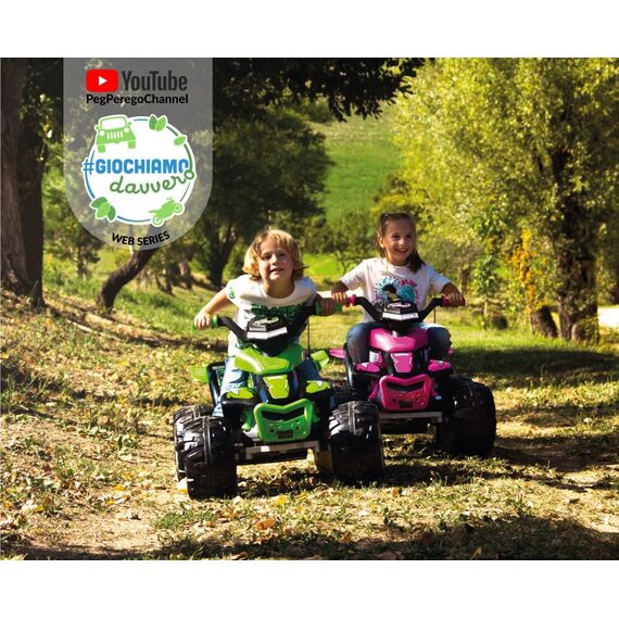 Peg Perego Corral T-Rex 330W Aufsitz-Quad, Farbe: Schwarz, Pink, 6 image