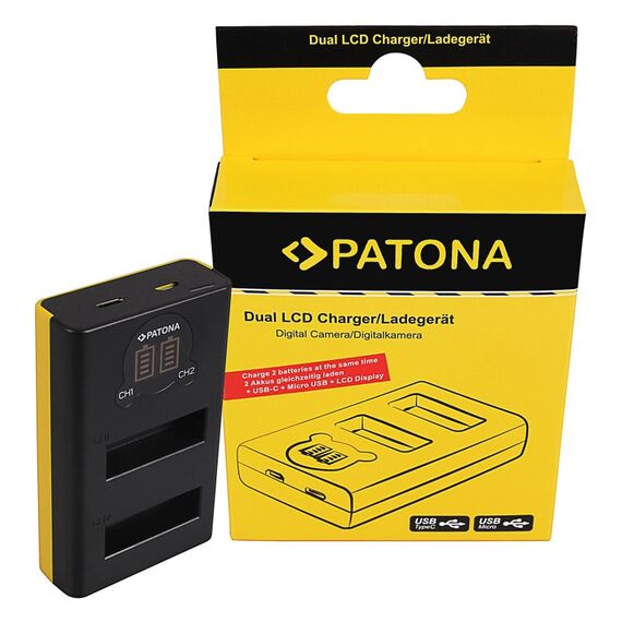 PATONA 01883 Akkuladegerät Batterie für Action-Sportkamera USB, 4 image