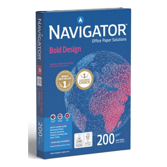 Navigator Bold Design Druckerpapier A4 (210x297 mm) 150 Blätter Weiß