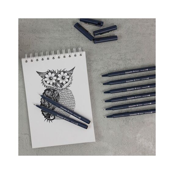 Schneider Schreibgeräte Pictus Fineliner Schwarz 8 Stück(e), 3 image
